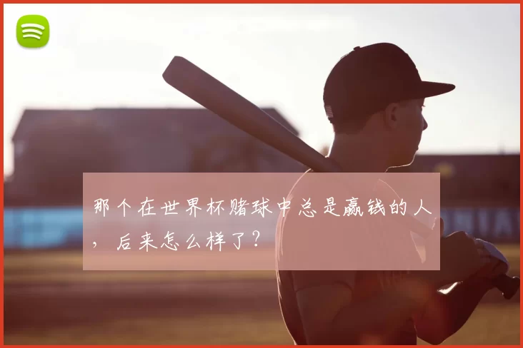 那个在世界杯赌球中总是赢钱的人，后来怎么样了？